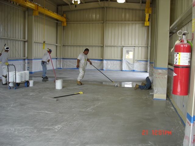 Industrial Company Epoxy Coating being applied